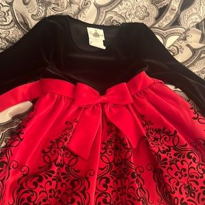 Beautiful Black with red formal dress long sleeve.
